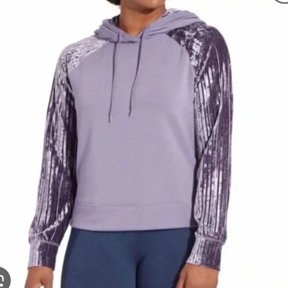 Calia Effortless Velvet Hoodie Purple Women’s Medium